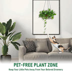 2-Pack Hanging Planters for Indoor Plants - Heavy Duty Metal Plant Hanger Indoor with 3 Chains and Hooks – Aesthetic Hanging Plant Holder for an Instant Gardening Decor