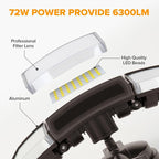 LUTEC 2 Pack 72W 7500LM LED Security Lights Motion Sensor Light Outdoor, 5000K Daylight, IP65 Waterproof, Dusk to Dawn, 3-Head Motion Detected Flood Light for Garage, Yard, Porch(Brown)