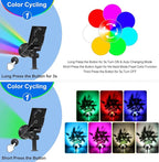 T-SUN Solar Spotlights for Outsides, Christmas Solar Lights Outdoor Waterproof, Color Changing Solar Landscape Spotlights, Auto ON/Off Solar Garden Pond Light for Yard, Trees, Driveway, Patio(4 Pack)