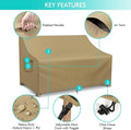 Sofa Cover, Khaki Waterproof Polyester 3-Seater Outdoor Cover