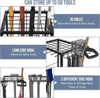 Garden Tool Organizer Holds 50 Long-Handled Tools/Rakes/Brooms/Shovles - Image 4