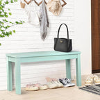 VINGLI Outdoor Wooden Bench, 40” Porch Bench Outdoor Backless Garden Bench, Small Outdoor Bench for Deck Patio Entryway (Mint Green, 40in)