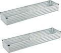 8x2x1ft(2 Pack) Galvanized Raised Garden Bed,Outdoor Planter Box Metal Patio Kit Planting Bed for Vegetables Flowers Herb,Silver