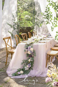 Artificial Flower Garland, 6 Ft Eucalyptus Rose, Lilac and Cream