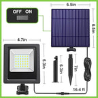 Solar Lights Outdoor Solar Flood Dusk to Dawn Lights 4400mAh 3000K Warm White Auto On/Off with 16.4Ft Cable IP65 Waterproof for Outside Front Door Barn Garden Garage Yard Patio Pool