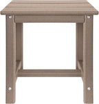 Adirondack Square Side Table,one-Tier Outdoor end Table, Patio Side Table for Pool,Porch,Backyard,Relaxing Companion (Teak)