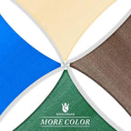 Royal Shade 20' x 20' x 20' Beige Triangle Sun Shade Sail Canopy Outdoor Patio Fabric Screen Awning RTAPT20 - UPF50+ 95% UV Blockage, Heavy Duty, Water & Air Permeable (We Make Custom Size)