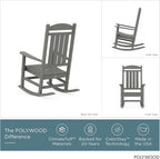 POLYWOOD Presidential Rocking Chair in Slate Grey