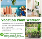Plant Watering Devices 4 Pack Terracotta Vacation Plant Waterer Wine Bottle Watering Stakes Slow Release Plant Watering Spikes Perfect Self Watering Devices for Indoor Outdoor Plants (4)