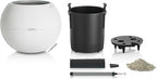 Lechuza Puro Color 50 White, Self-Watering Large Round Planter, D19.7 H15.4 in