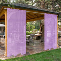 SpaceDresser Waterproof Outdoor Sheer Curtains for Patio - 2 Panels Rod Pocket Indoor Voile Sheer Curtain for Living Room,52W x 96L inch, Lavender