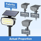 Fabrito Large Solar Spot Lights Outdoor 4 Pack, 1000 Lumens High Brightness, IP65 Waterproof Solar Spotlight with 136 LEDs, Dusk to Dawn Solar Landscape Lights for Yard, Garden, Pathway, Plants(White)