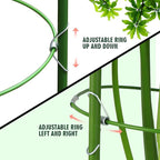 LEOBRO Tomato Cage, 2 PCS Small Plant Support Cage Rust Resistant Garden Ring Stake Plant Support for Tomato, Trellis, Climbing Plant, Flower, Plant Cages for Small Plants,17.7" H