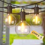 String Lights 150FT Outdoor, 72 Shatterproof G40 Bulbs, IP65 Waterproof