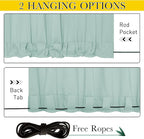 NICETOWN 2 Panels Weighted Blackout Aqua Blue Outdoor Curtains for Patio Waterproof, Top & Bottom Grommet & Back Tab Fixed Windproof Drapes Thermal Insulated for Pool with Rope, W52 x L84