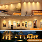 Mlambert 48 Pack MR16 LED Bulbs 50W Halogen Equivalent,2700K Warm White,5W GU5.3 MR16 12V Spotlight Bulb,Non-Dimmable,45° Beam Angle for Landscape