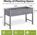 TT Nature HDPE Raised Garden Bed with Legs, Outdoor Elevated Planter Box for Vegetables, Herbs & Flowers, Weather-Resistant Raised Garden Beds for Patio, Balcony & Backyard Gardening