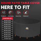 Zettum Round Patio Table Cover 90 Inch - Image 5