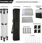 COBIZI 12x12 Pop Up Gazebo On Clearance - Upgrade Easy Up Metal Outdoor Canopy Waterproof - Portable Gazebo with Mosquito Nettings, 4 Ropes 8 Stakes and Carry Bag for Patio Garden(Light Gray)