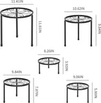5-Pack Decent Metal Plant Stands, Heavy Duty Flower Pot Stands for Multiple Plant, Anti-Rust Iron Plant Pot Shelf, Decoration Racks for Home Indoor and Outdoor (5 Pack Black)