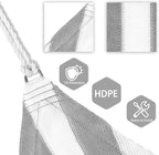 Patio Paradise 22' x 22' x 22' Sun Shade Sail Triangle Canopy Shade Cloth Fabric Sunlight Block Patio Pergola Cover HDPE Deck Awning for Outdoor Backyard Roof Shading, Gray White Strip