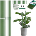 Breeze Touch Garden Trellis for Climbing Plants Outdoor, 20 Pack 17" Tomato Stakes Set with Clips & Connectors,Garden Plant Stakes, Tomato Frame, Cucumber Trellis for Raised Bed & Potted Plants