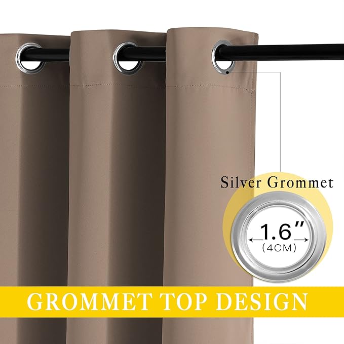 Blackout Blinds for Patio Door – Cappuccino, 1 Panel