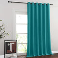 NICETOWN Blackout Room Divider Curtains for Sliding Glass Doors 102 Inches Long 1 Panel, Extra Wide Curtains for Doorway Patio Bedroom Living Room (Peacock Teal, 80Wx102L, 1 Panel)