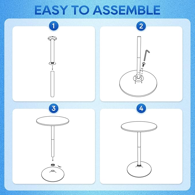 Bistro Pub Table 2 Pack 40 Inch Height Cocktail Table Round – 40in