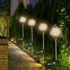 GUOCHENG Dandelion Solar Garden Lights, 4 Pack Solar Metal Dandelion Light, Waterproof Firefly Lights Outdoor for Garden Patio Yard Pathway, Gifts for Women Mother's Day(4pack)