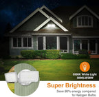 LEPOWER 28W 3000LM ‌LED Security Flood Light‌ ‌Outdoor‌, Switch Controlled Aluminum ‌Security Light‌, 2 Adjustable Heads, 5500K Daylight, IP65 Waterproof, Wet Location for Patio, Garden, Yard Lights