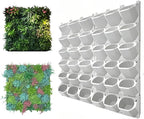 36 Pockets Living Wall Planter Indoor, Self Watering Wall Hanging Planters for Outdoor Plants Stackable, Cascading Vertical Planter Garden (36 planters White)