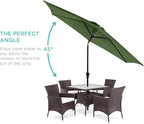 Best Choice Products 10ft Outdoor Table Compatible Steel Polyester Market Patio Umbrella w/Crank and Easy Push Button Tilt
