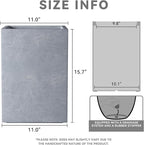 Kante 15.7" H Tall Rectangular Concrete Planters, Outdoor Indoor Lightweight Plant Pots with Drainage Hole and Rubber Plug, Modern Style for Home Garden Patio, Slate Gray