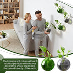 4 Pcs Stained Glass Hanging Vases Hanging Glass Planters Small Plant Terrarium Pot Containers with Rope for Garden Home Indoor Outdoor Decor, 4 Styles (Retro)