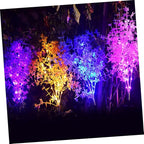 balacoo Led Solar Garden Light Plant Shaped Outdoor Lamp Ornament for Lawn Decoration Durable and Weatherproof Pink Rose Design for Garden Pathway