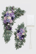 Artificial Flowers Arch Swag Kit, Purple Silk and Foam, 26Ft Fabric
