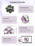 Artificial Flower Balls in Lilac and White Silk Roses for Centerpieces