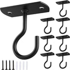 2.5in Ceiling Hooks for Hanging Plants 8Pcs Black