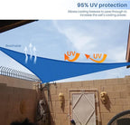 E&K Sunrise 18' x 18' x 18' Sun Shade Sail Triangle Canopy Shade Cover UV Block for Patio Backyard Garden Outdoor (Blue)