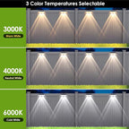 Solar Fence Lights Outdoor - 2700/4000/6000K 3 Modes, IP65 Waterproof Fence Solar Lights Outdoor, Fence Light Solar Powered for patio decor/Railing/Step and Wall - Unique Housewarming Gifts（8 Pack)
