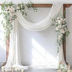 Outdoor Curtains: Ivory Sheer Chiffon Arch Drapes, 4 Panels, 29 x 20 Ft