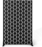 Metal Privacy Screen Outdoor 72" H×47" W, Freestanding Decorative Privacy Screen by Unknown