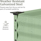 Best Choice Products 48x24x30in Galvanized Raised Garden Bed, Metal Elevated Planter Box, Vegetable Garden for Backyard, Patio, Balcony - Sage Green