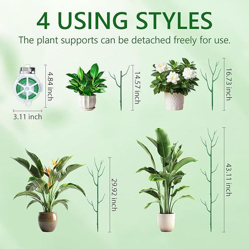 5 Pack Stackable Plant Supports Stakes, Sturdy Garden Trellis for Climbing & Vining Plants, Monstera, Pothos & Philodendron - Reusable Plant Stakes for Indoor & Outdoor Potted Plants