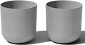 Veradek Round Lima Plastic Planter Pots for Indoor/Outdoor Garden Use, Gray, Suitable for Small to Large Succulent Plants, Flowers, Modern Interior Plants