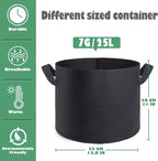 GROWTNT 7 Gallon Grow Bags 24 Pack,7 Gallon Fabric Pots,Garden Bags to Grow Vegetables,Planter Bag for Vegetables,Garden Pots with Two Handles.