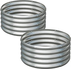 2PCS 2x2x1FT Galvanized Raised Garden Bed Kit,Vegetable Boxes-Round Metal Flower Box,Large Planter Raised Beds Outdoor Garden for Planting,Fruit,Herb-Silver
