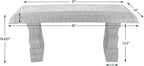 Arcadia Garden Products Outdoor Fiberclay Garden Bench for Patio, Porch, Park, Lightweight and Durable Outside Furniture Decor, Brushed Teal