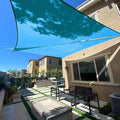 SUNLAX Sun Shade Sail 16' x 16' x 22' Turquoise Blue Right Triangle Canopy Sail Shade Cover UV Block Permeable Sunshade Outdoor for Patio Backyard (We Make Custom Size)